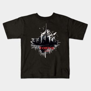 Abstract Tokyo Japan cityscape Kids T-Shirt